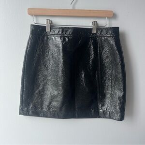 ARITZIA Wilfred Faux Leather Shiny Women's Mini Skirt